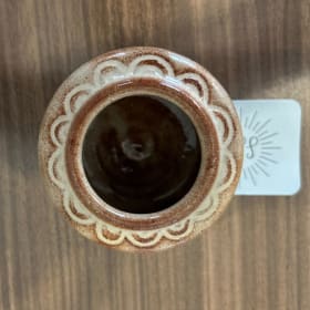 Mini vase by SSK Pottery, ~4" x 3" high item