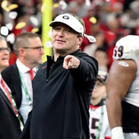 Coach Kirby Smart Autographed Football! item