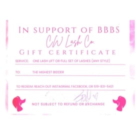 CW Lash Co. Gift Certificate item