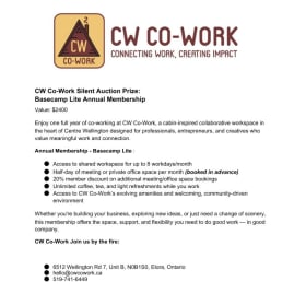 CW CO-WORK:  Annual Membership *See Details* item