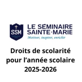 Droits scolarité SSM 2025-2026 item