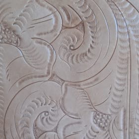 Tooled Leather Garment Bag item