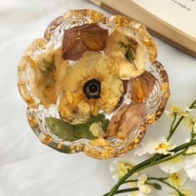 Custom Floral Keepsake Jewelry Dish - Ashley Burke Designs item