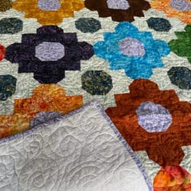 Flowered Quilt - 53"x53" - One More Use - Edon, OH item