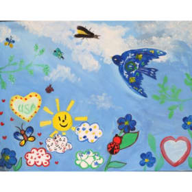 85 Healing through Art, thank you USA item