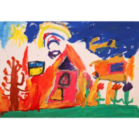 94 Dog jumping over the tree house item