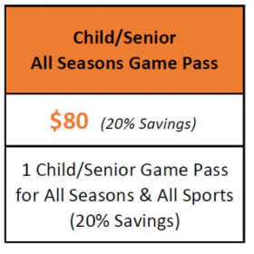 1 Child/Senior - All Sports Game Pass item