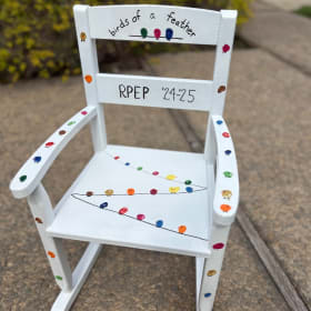 44. Hand Painted Rocking Chair item