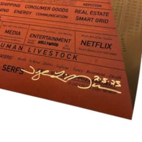 World Hierarchy Pyramid Map signed by Dylan Monroe item