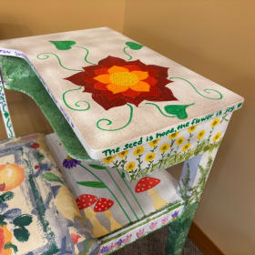 Hand painted telephone table item