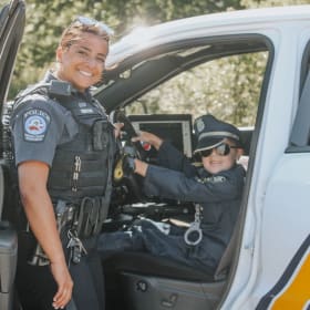 Ride to School in a Police Car item