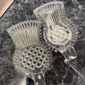 Glass thistle dishes item
