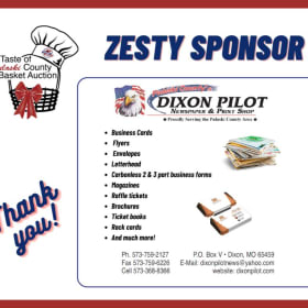 Zesty Sponsor - Pulaski County Dixon Pilot Newspaper item