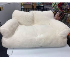 White Plush couch pet bed item