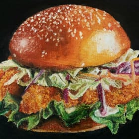 Large Commissioned Oil Pastel Piece by Gabi Dorko item