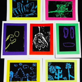 Handcrafted Block Prints by Ms. Campbell's Class: Set B item