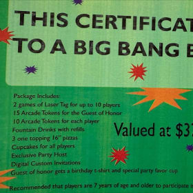 Blazer Tag Adventure Big Bang Party for 10! item