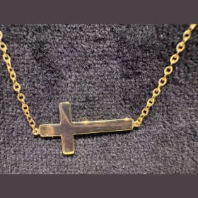 Portofino Jewelry Sideways Cross Necklace $550 Value item