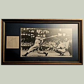 Framed Joe DiMaggio Photo and Autograph item