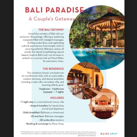 Bali Paradise 7 Night Vacation for 2 item
