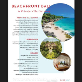 Bali Beachfront Private Villa 7 Night Vacation for 8 item