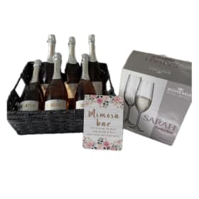 Mimosa Party #1 With Crystal Champagne glasses and sign item