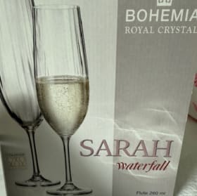 Mimosa Party #1 With Crystal Champagne glasses and sign item