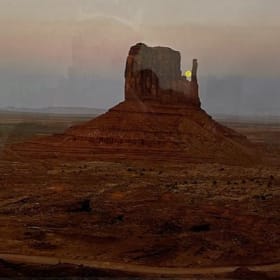 23. 12x18 Photograph on Metal- Monument Valley, Full Moon Ri item