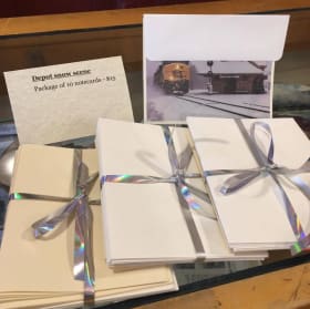 Snow train at the WL Depot notecards item