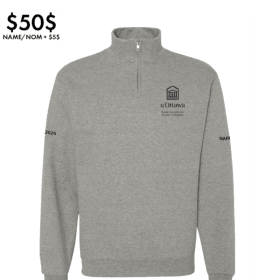 Half-zip (custom embroidery) item