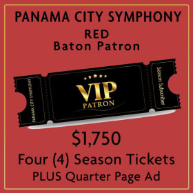 4 Season Tickets-$1,750-RED Baton Patron PLUS MORE item