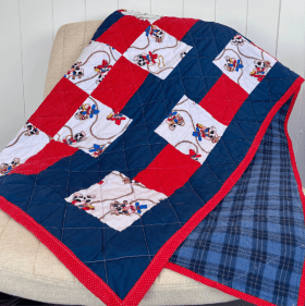 Blue & Red Quilt item