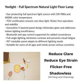 1-13 Yeelight Natural Light Floor Lamp - Valued at $699 item