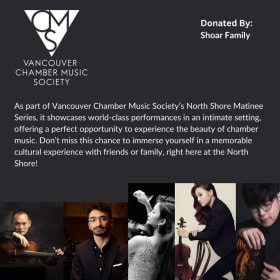 1-59 4 Tickets to Chamber Music Concert - Valued at $80 item