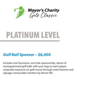PLATINUM LEVEL - Golf Ball Sponsor item