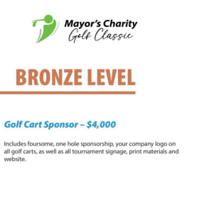 BRONZE LEVEL - Golf Cart Sponsor item