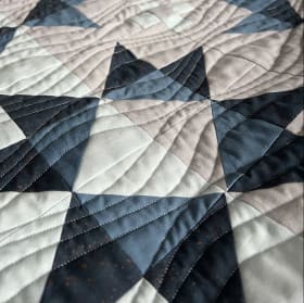 Handcrafted Banded Stars Quilt item