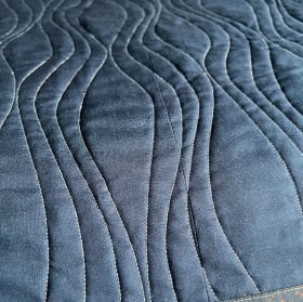 Handcrafted Banded Stars Quilt item