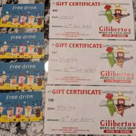 Gilbertos and Bubble Tea #1 item