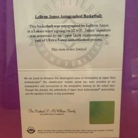 LeBron James Signed Basketball item