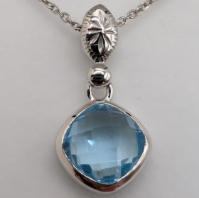 Blue Topaz Necklace and Earrings Set item