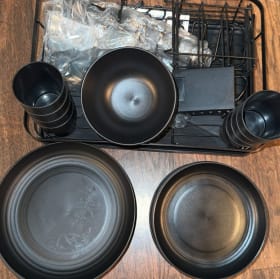 Black 8 Piece Dishware Set item