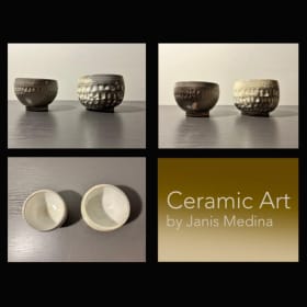 Tasteful Textured Totems – Ceramic Art by Janis Medina item
