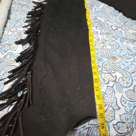 Lightly Used Leather Chaps with Fringe Sides item