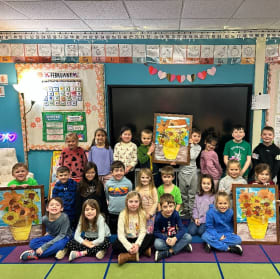 Mrs. Holt's 1st Grade Van Gogh's Sunflowers- C item