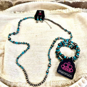 Paparazzi Jewelry Set Aqua item