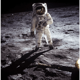 Buzz Aldrin on the surface of the moon in 1969, Apollo 11 item