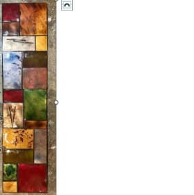 Metalwork: Geometric Metal Quilt Panel, 30" x 8" item