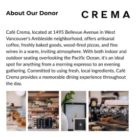 1-44 A Sip of Ambleside: $50 Gift Card to Café Crema item