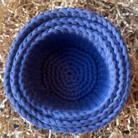 20. Set of 3 Crocheted Mini-Baskets item